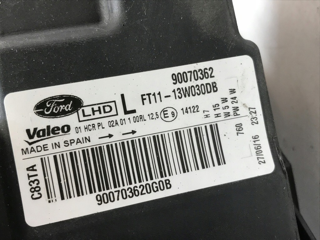 фото №12, Ford transit connect mk2 лампа перед передняя левая europa ft11-13w030db