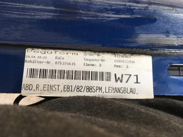 фото №9, Молдинг порог правая msp bmw seria 1 e82 e88 381