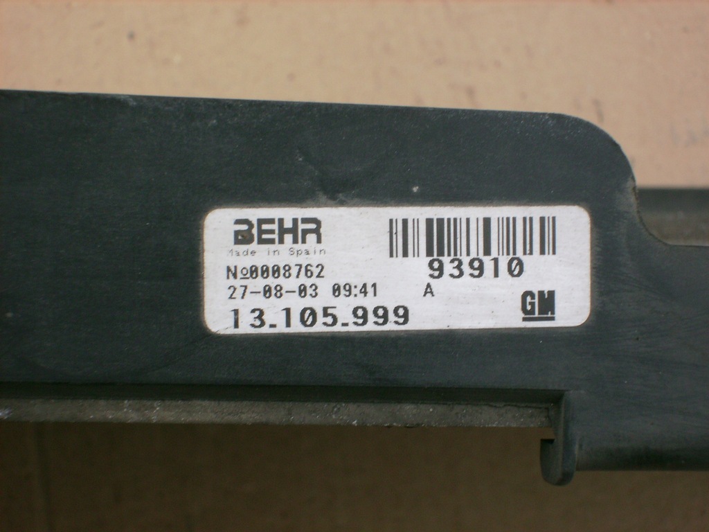 фото №9, Радиатор кондиционера opel corsa c europa 3 дверь 1.0 benz 13105999