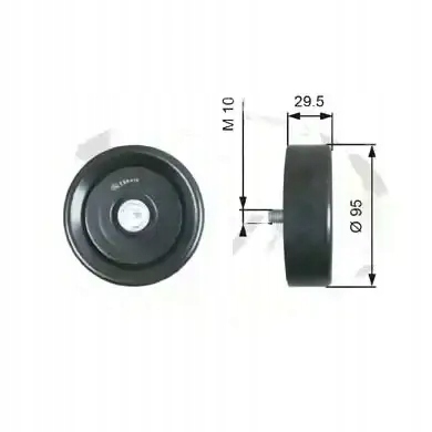 фото №1, Ролик ремінь клиновий t36419 gates hyundai accent