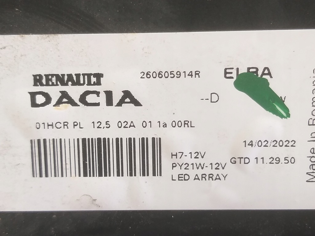 фото №12, Лампа лампи перед dacia sandero iii 3 led ліва права