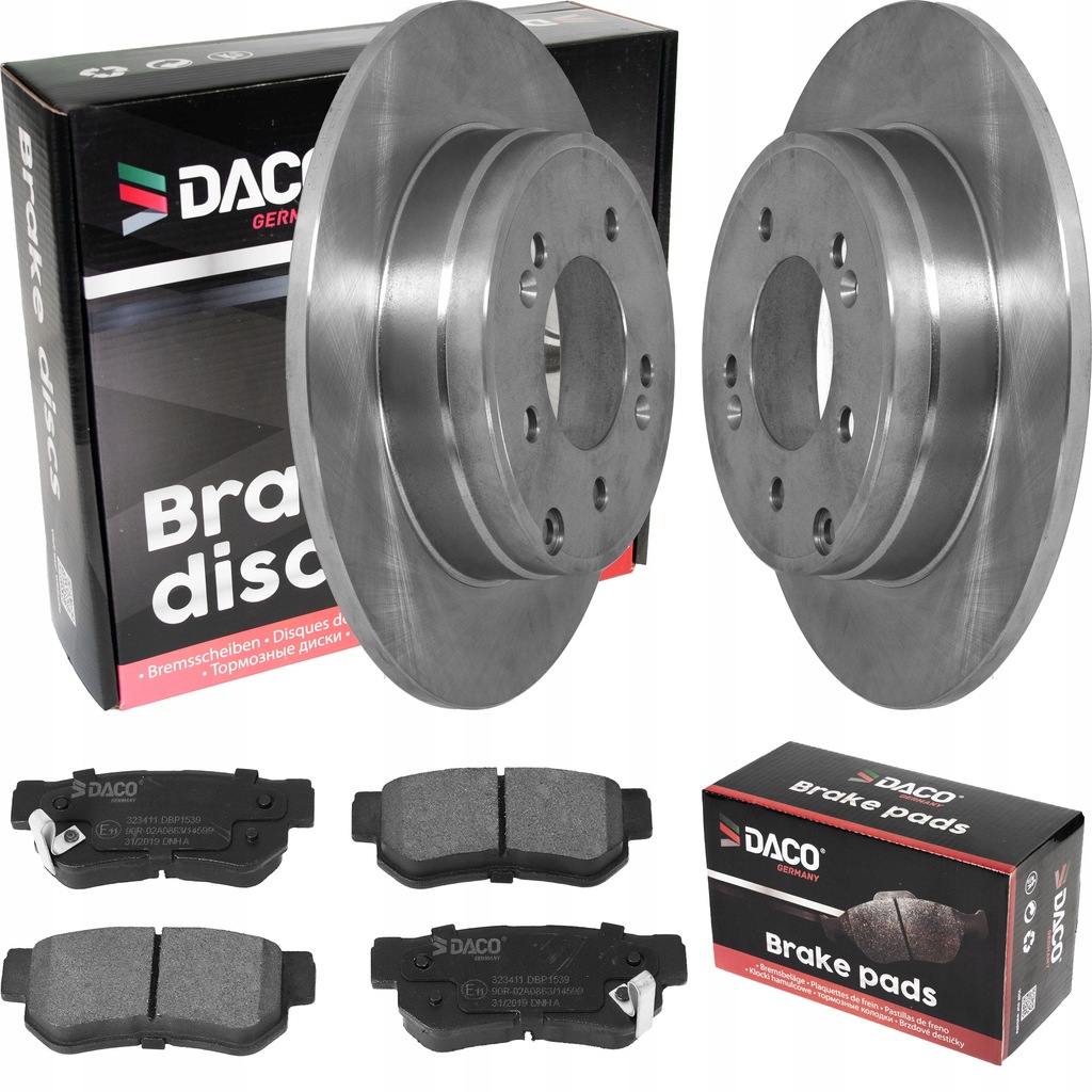 фото №1, Гальмівні диски i гальмівні колодки daco hyundai sonata v 05- задня