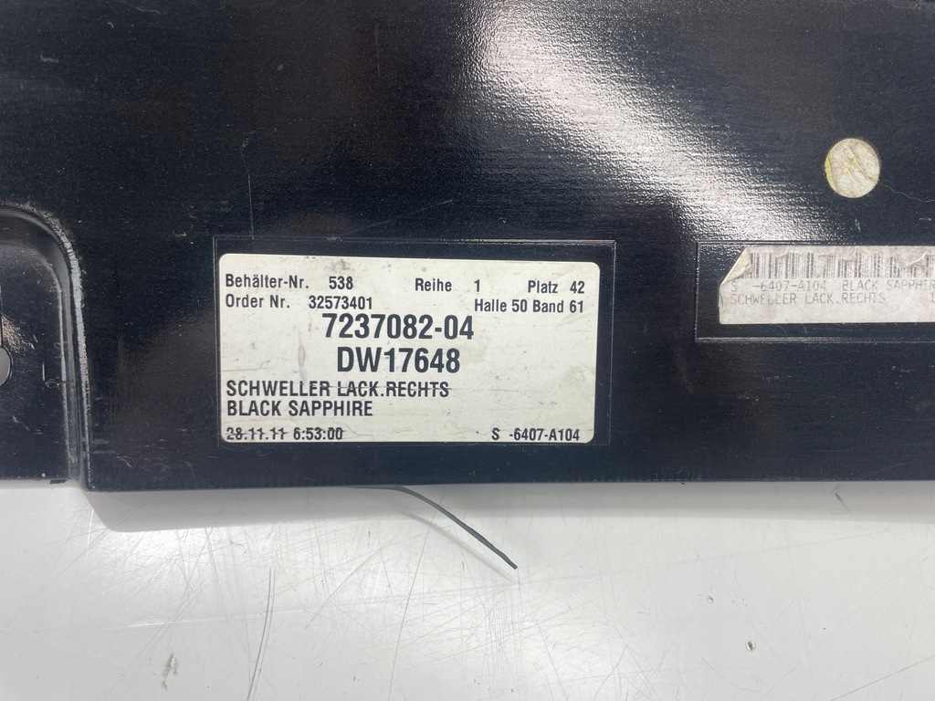 фото №10, Молдинг накладка порог правая bmw 5 v f10 7184774