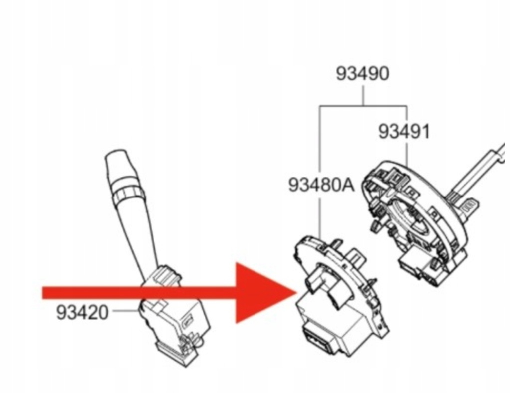 фото №2, Шлейф стрічка подушка безпеки santafe optima 2006-2012