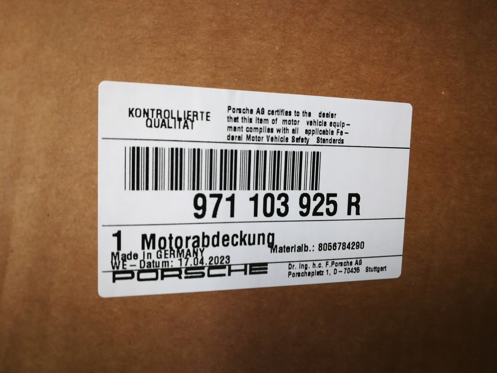 фото №8, Захист двигуна верхній porsche panamera 971 971103925r