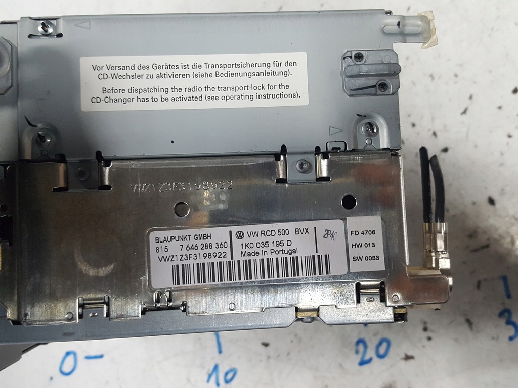 фото №3, Vw eos 06-10r радіо cd радіопрогравач