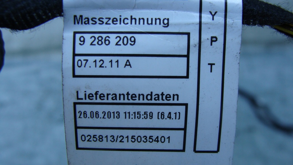 фото №9, Джгут електропроводка двері правий перед bmw 3 f30 9286209 9286233-01