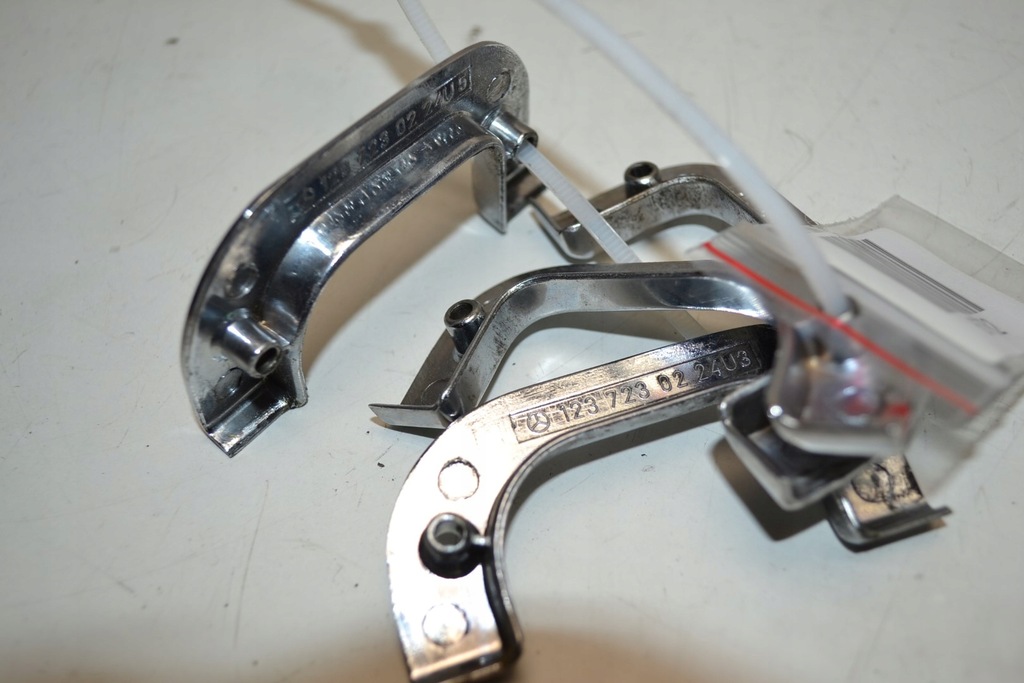 фото №4, Mercedes w126 w123 защита замки хром накладки