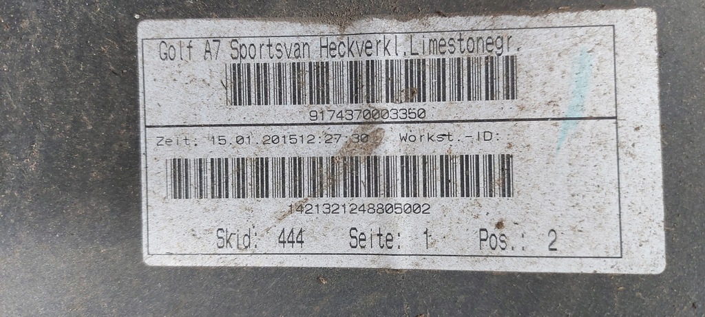 фото №13, Vw golf sportsvan бампер задняя pdc nr5