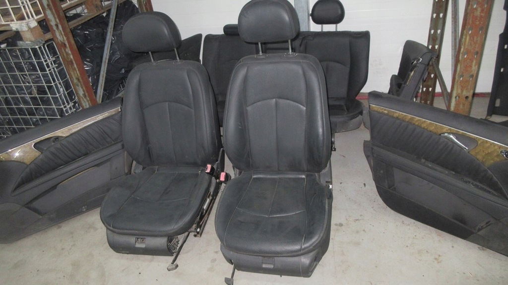 фото №16, Mercedes w211 сидіння сидіння оббивка шкіра czarna kombi