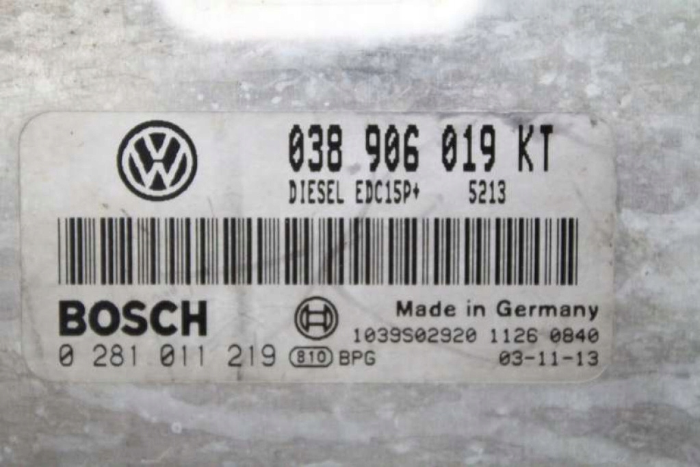 фото №6, Блок управления двигателя 038906019kt 0281011219 seat ibiza iii 1.9 tdi 100 km