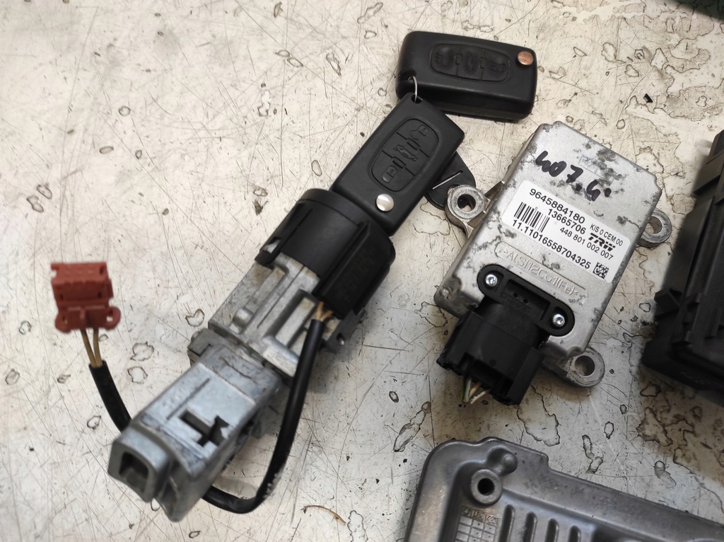 фото №7, Peugeot 407 04- 1.6hdi набор стартовый блок управления 9658274680