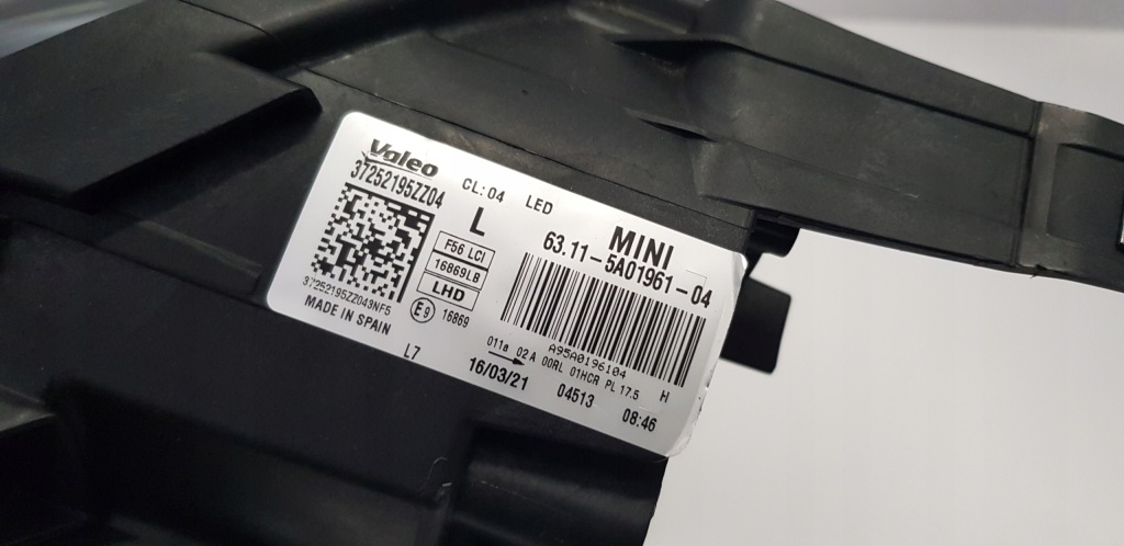 Купити Фара передня ліва mini f55 f56 f57 рестайлінг  lci led чорна чорний  5a01961