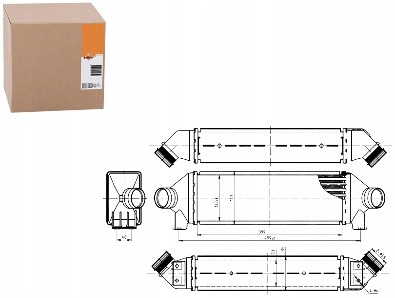 Купить Nrf интеркулер ford transit 2.4 di [rwd] f_b_. f