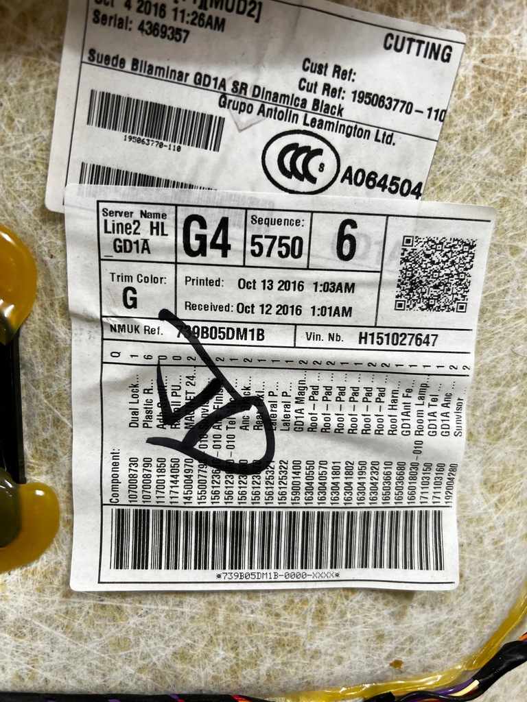 фото №7, Потолок потолок панорама alcantara infiniti q30