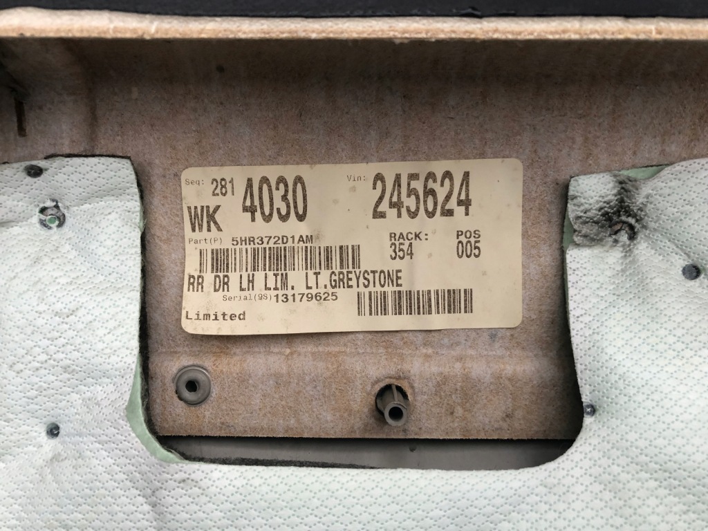 фото №9, Jeep grand cherokee wk wh - обшивки обивка дверь eu комплект greystone