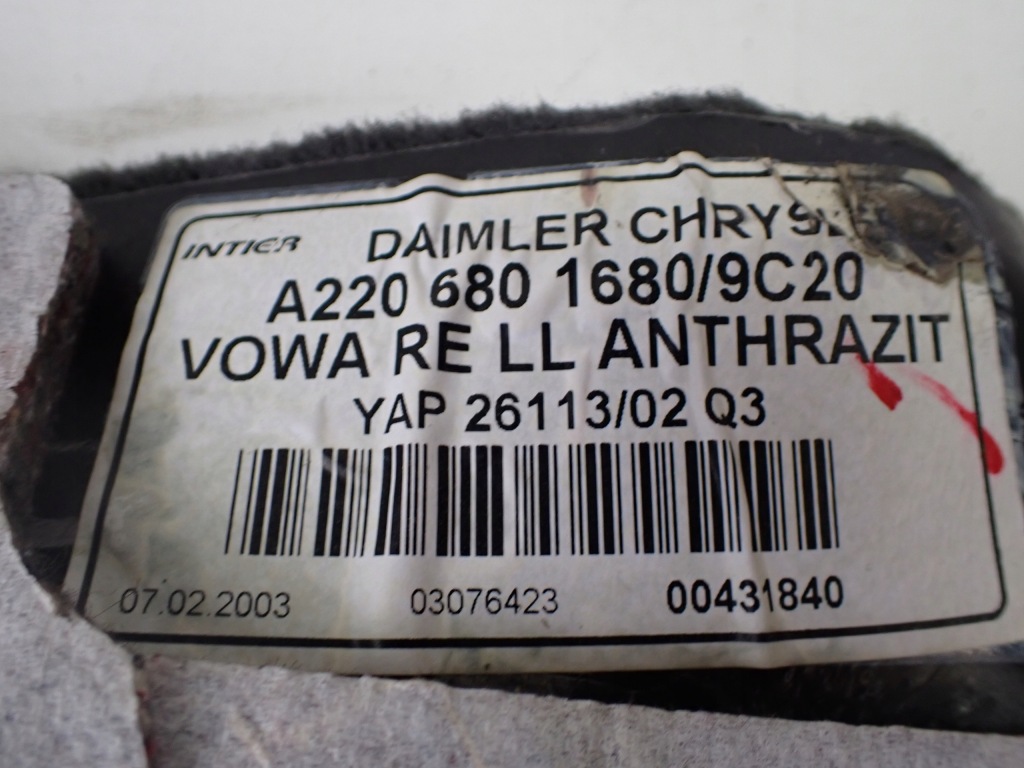 фото №7, Mercedes s w220 обшивка салона правая пол