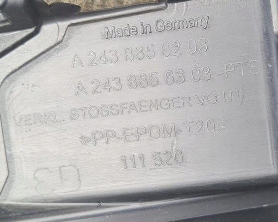 фото №9, Спойлер dół бампера перед передний mercedes eqb 243 h243 x243 a2438856303