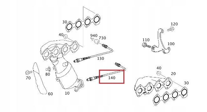 фото №2, Mercedes w203 w211 clk sprinter датчик лямбда-зонд za катализатор