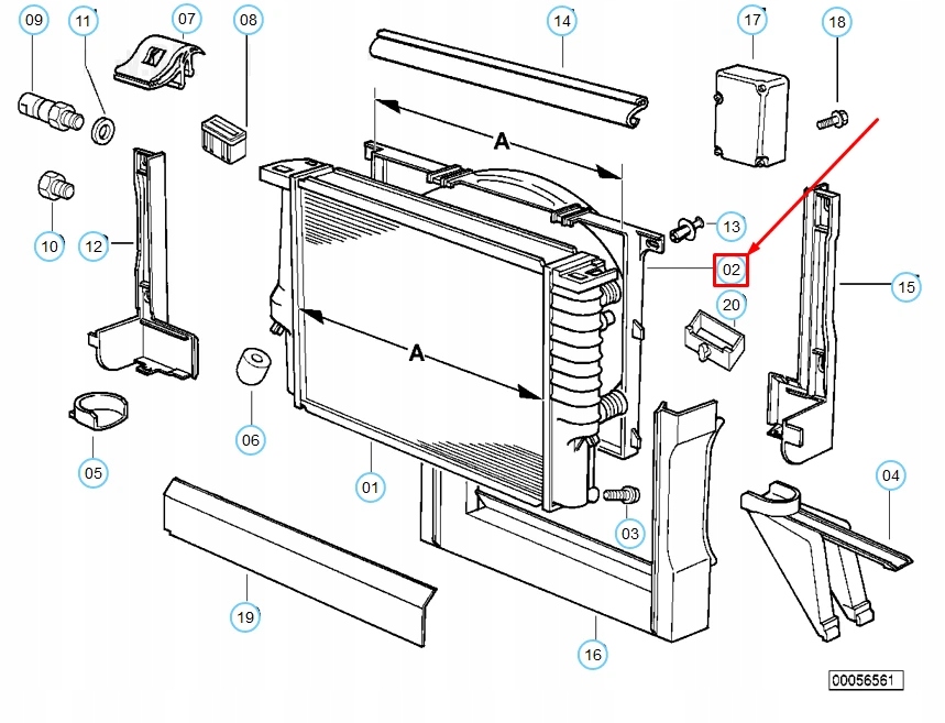 фото №7, Bmw 5 e34 защита вентилятора радиатора 545mm 17111723657 1723657 oem