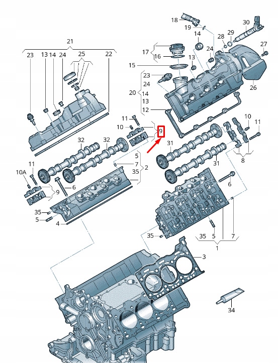 фото №1, Audi a5 8t двигун підшипник cover 059103960b original