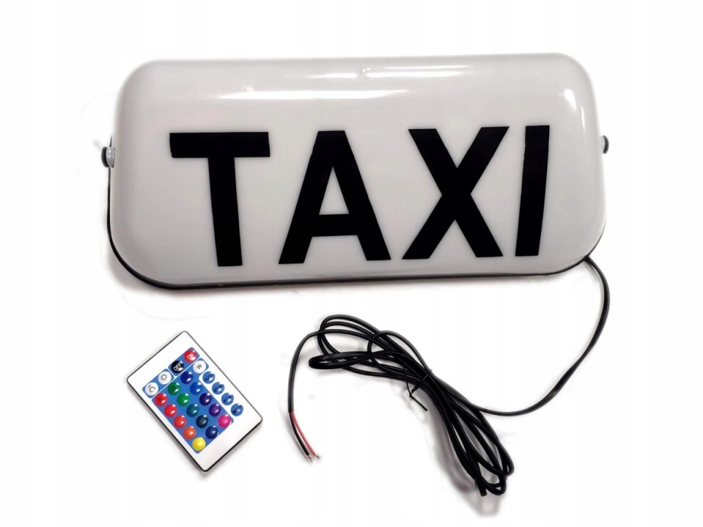 фото №2, Лампа косая led taxi белый с napisem управление пульт