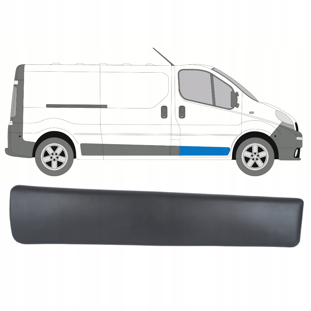 фото №1, Молдинг бічна права renault trafic ii 2001- 8200036086
