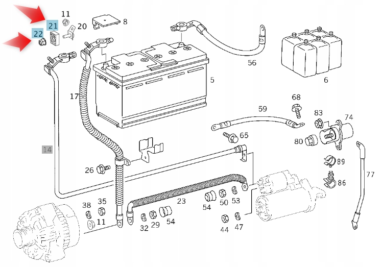 Купити Запобіжник клеми акумулятор mercedes w163 r199 n000000002004