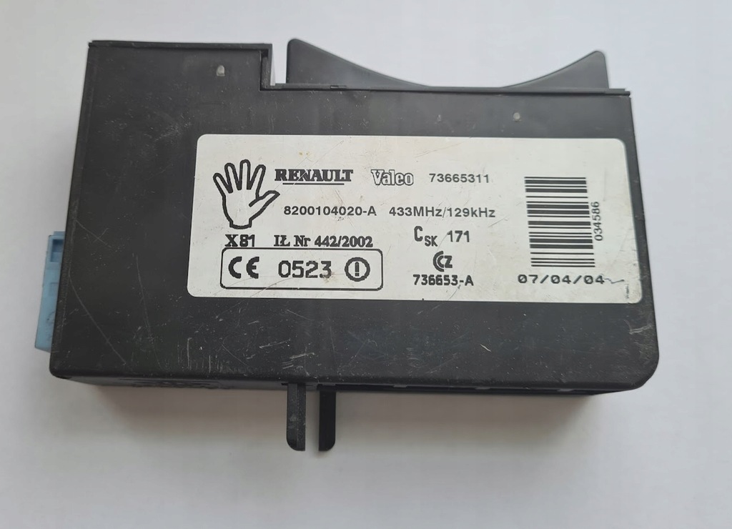 фото №1, Считыватель карта renault espace iv valeo 73665311 s000002951 8200625887-a