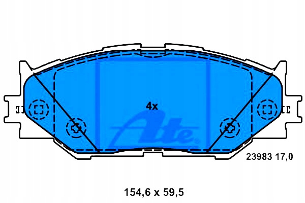 фото №1, Ate гальмівні колодки гальмівні lexus is c 250 gse2_