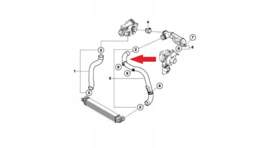 фото №2, Mini clubman r55 2006 - 2015 шланг интеркулер