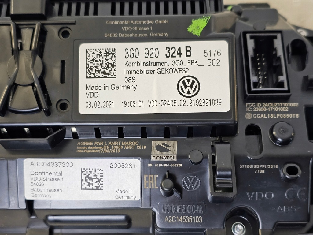 фото №6, Счетчик приборная панель приборы дисплей дисплей виртуальный vw passat b8 3g0920324b