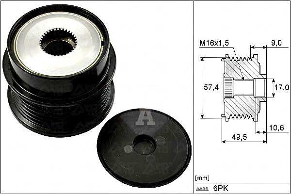Шків генератора peugeot ina Ціна