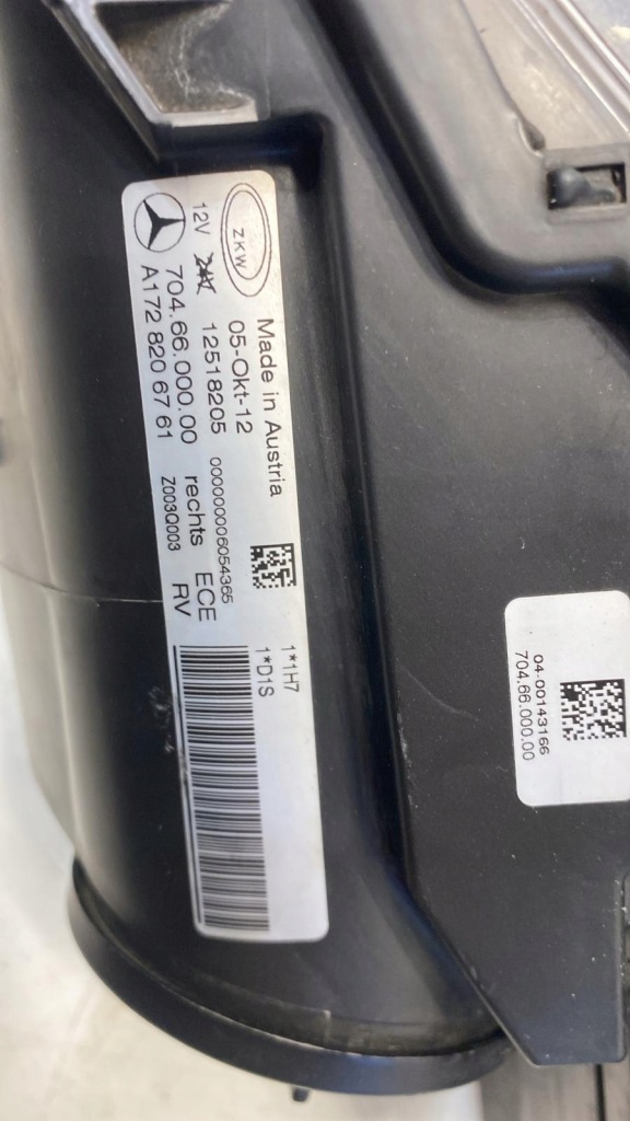 Mercedes slk w172 a172 ксенон ils лампа правий перед a1728206761 Ціна