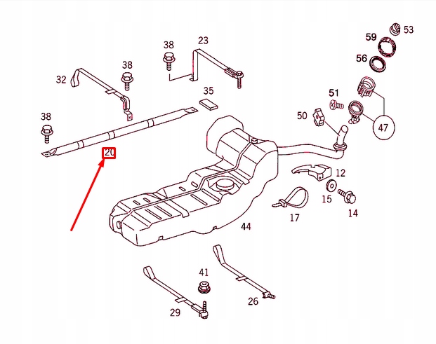 Купить Mercedes-benz ml w163 кронштейн системы топливной a1634750001 оригинальный