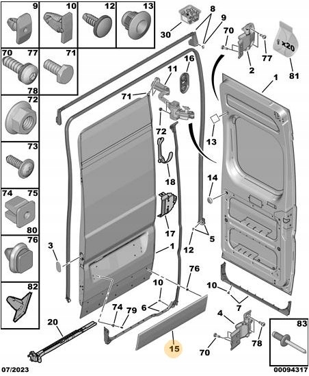 фото №1, Молдинг дверь peugeot boxer