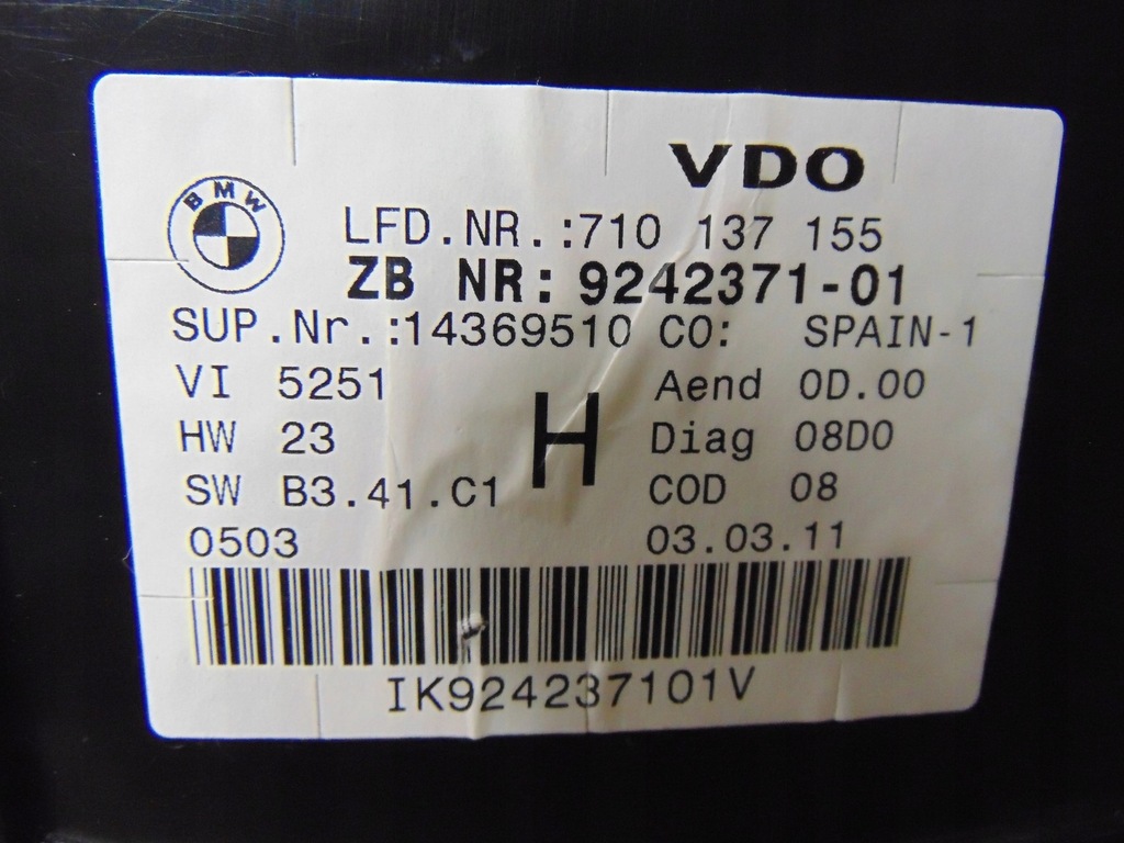 фото №13, Счетчик bmw x1 e84 2.0d 9242371 europa