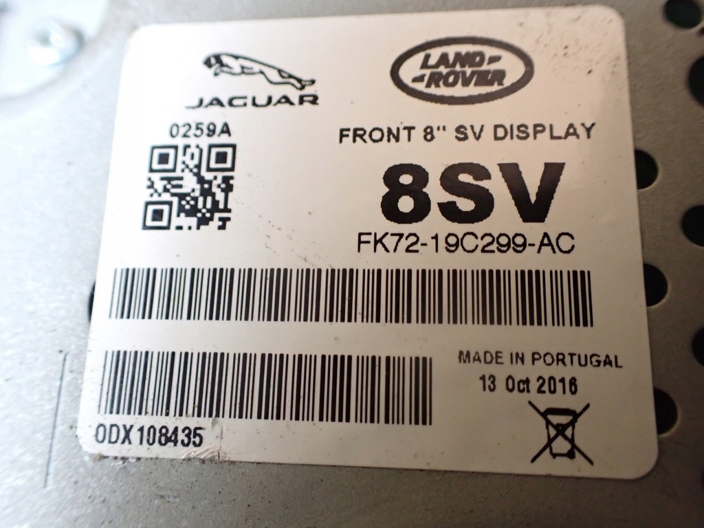 фото №6, Дисплей екран jaguar f-pace x761 2.0 16r fk72-19c299-ac 11929