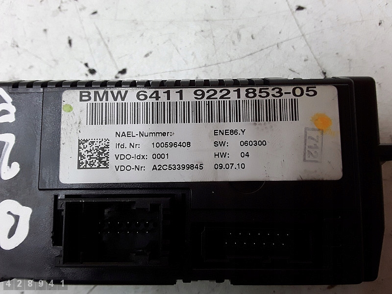 2010 bmw 1 series модуль управление кондиционер 6411922185305 с Разборки