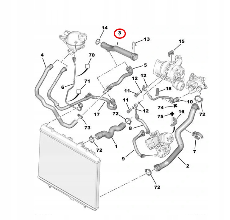фото №3, Шланг wody труба wąż citroen ds3 ds4 ds5 1.6 vti