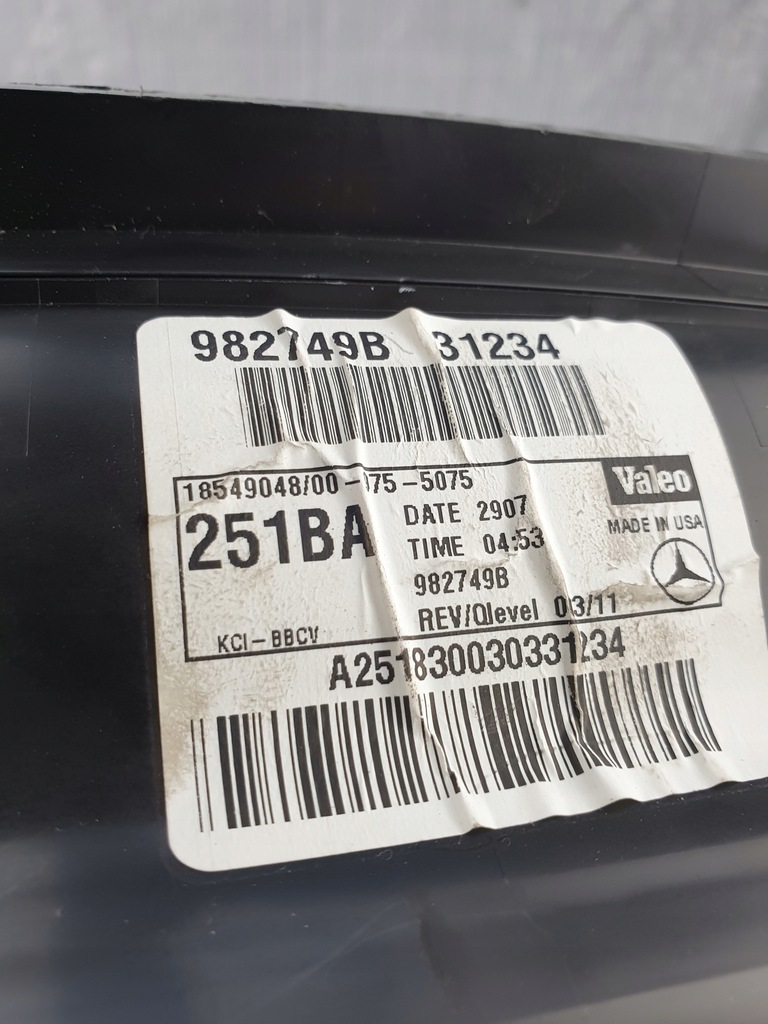 фото №6, Туннель обдув задняя mercedes r w251