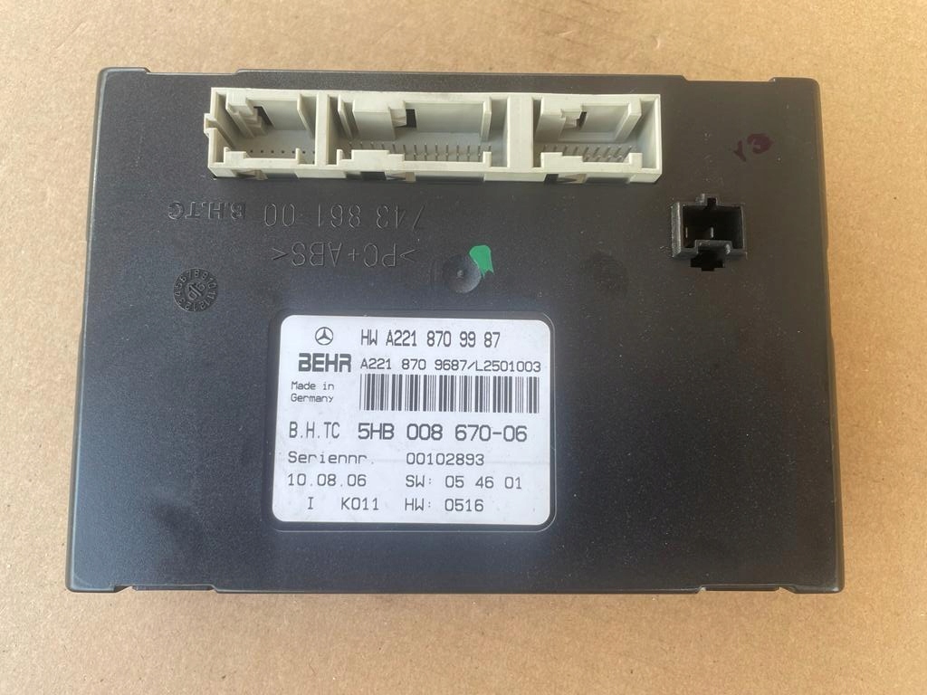 фото №1, Модуль вентилятор обігрівача mercedes w221