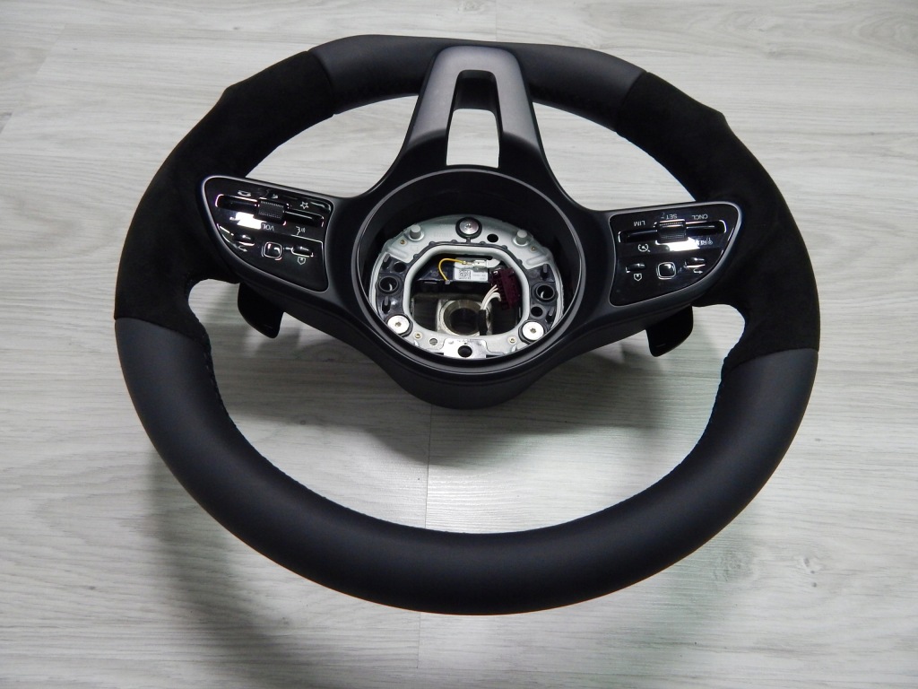 фото №6, Mercedes a-klasa w177 w247 w205 lift - воздуховод sport лепестки переключения alcantara