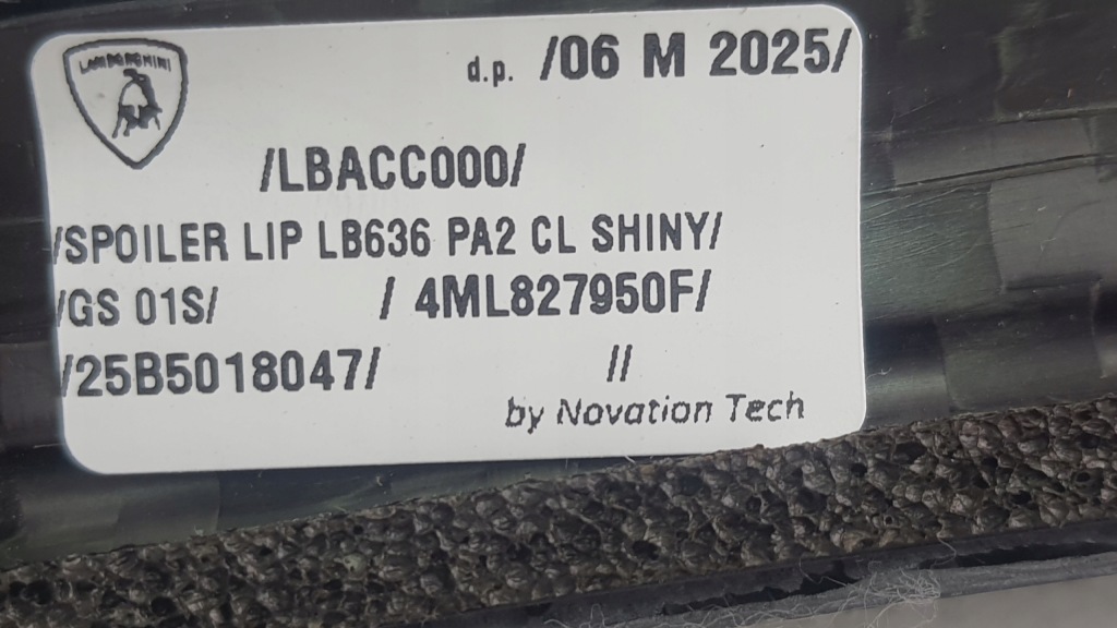 Спойлер задний klapy/bagażnika карбон lamborghini urus 4ml827950f Оригинал