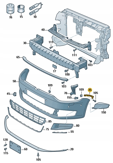 фото №12, Направляющая бампера правый-передний vw sharan оригинал 7n0807184a