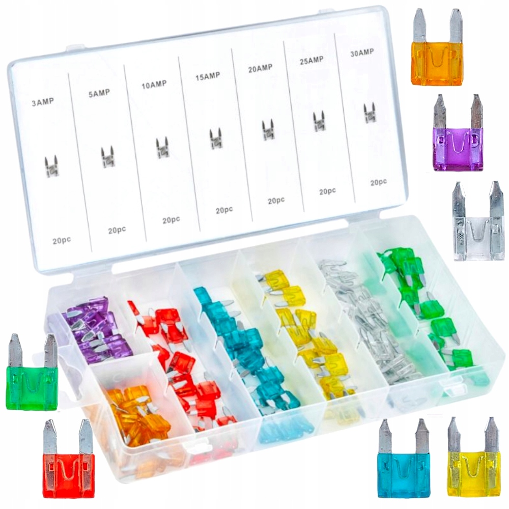 фото №1, Набір запобіжників автомобільних mini 140szt - 3-30a