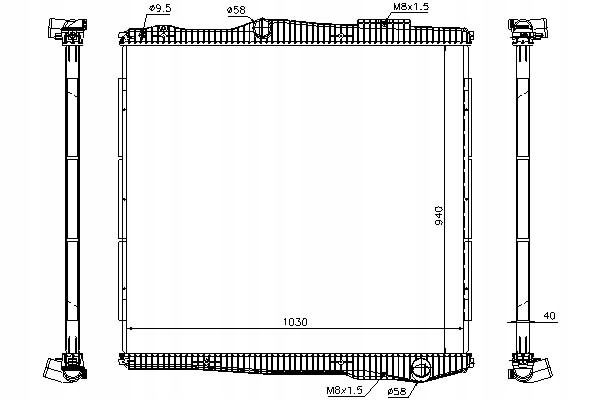 фото №1, Nissens радиатор двигателя scania g r dc11.08-dt16.