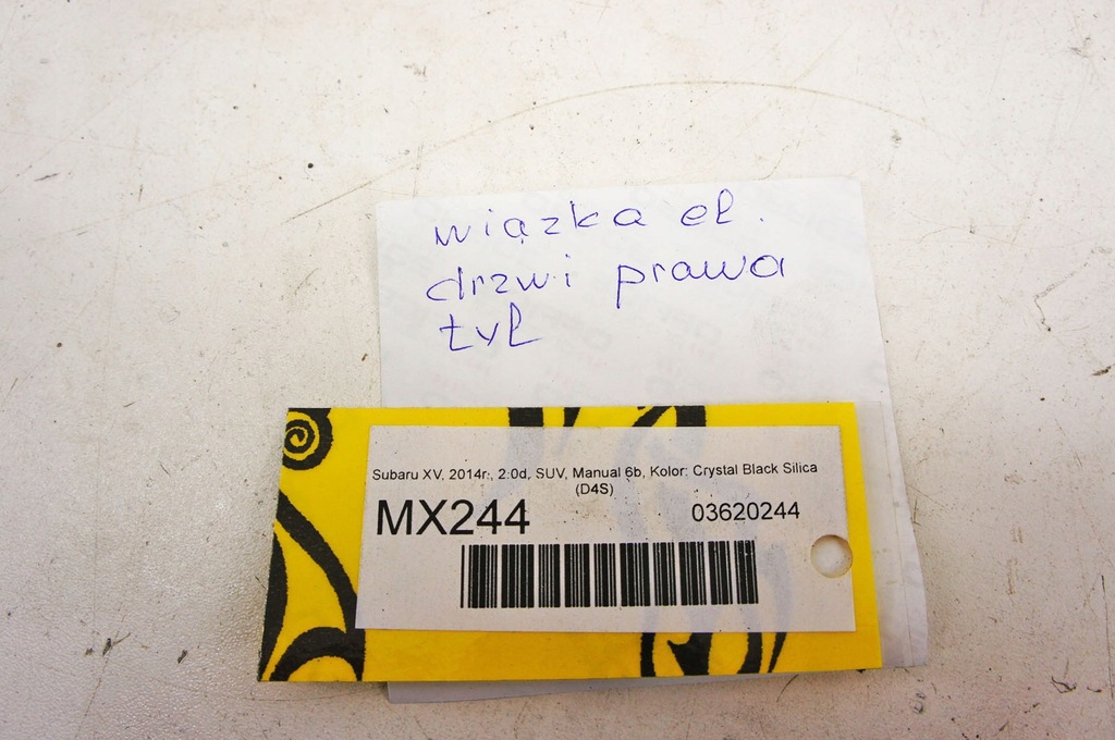фото №5, Mx244 subaru xv i жгут дверь правый задняя