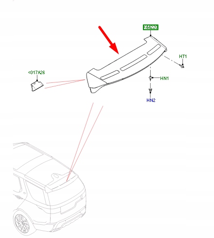 фото №9, Land rover discovery v l462 спойлер задній кришки багажника lr173164