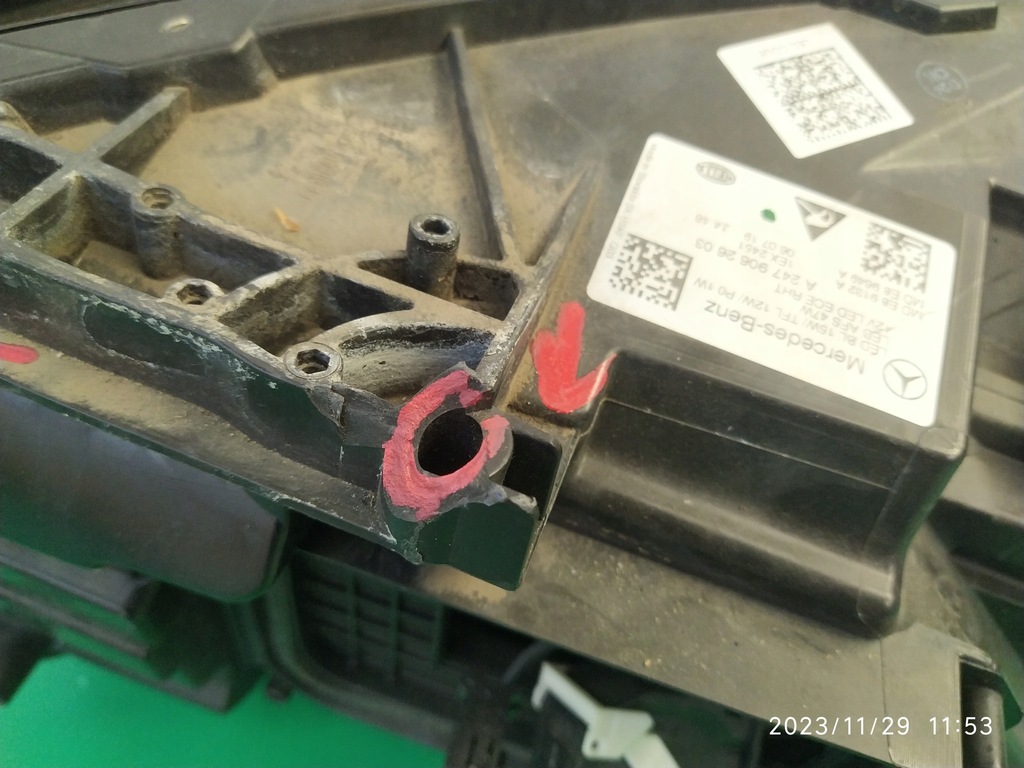 фото №8, Лампа правый перед mercedes b-klasa w247 a2479062603